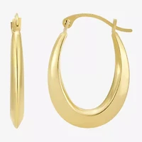 Womens 10K Gold 22mm Round Hoop Earrings