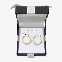 Womens 10K Gold 22.5mm Round Hoop Earrings