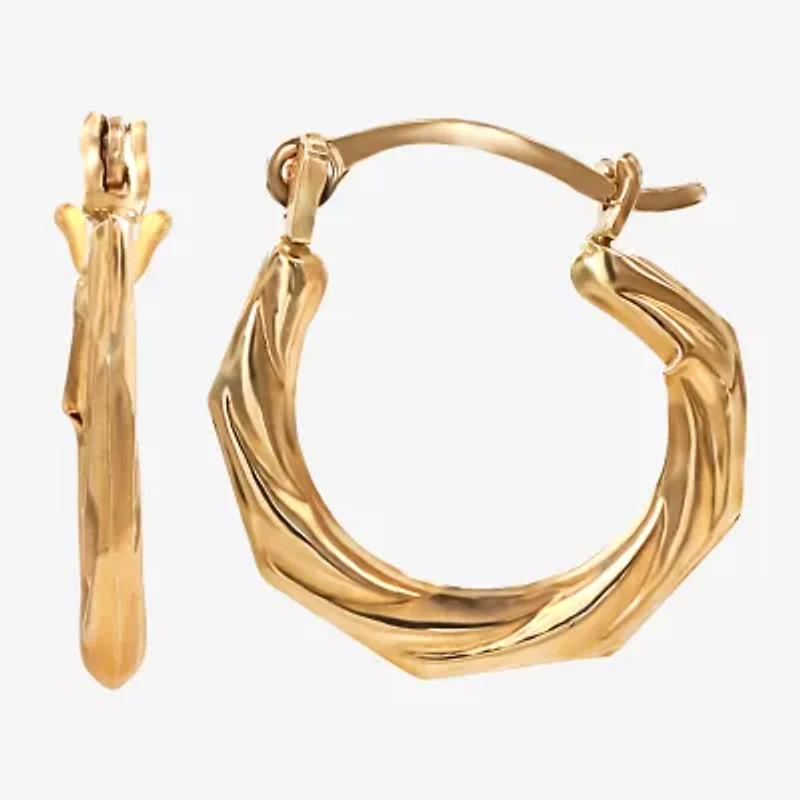 Child's 14K Gold Twist Hoop Earrings