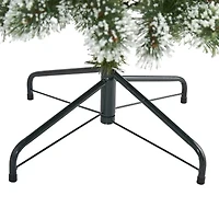 Nearly Natural Foot Frosted Swiss Flocked Pine With Berries And Clear Led Lights Pre-Lit Artificial Christmas Tree