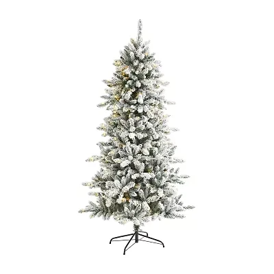 Nearly Natural Foot Flocked Fir Christmas Tree