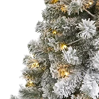 Nearly Natural Foot Flocked Fir Christmas Tree