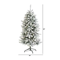 Nearly Natural Foot Flocked Fir Christmas Tree