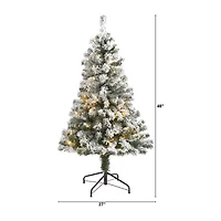 Nearly Natural Foot Flocked Fir Christmas Tree