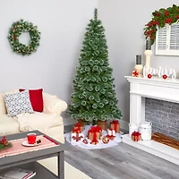 Nearly Natural Foot Pre-Lit Pine Christmas Tree