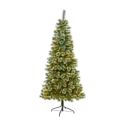 Nearly Natural Foot Pre-Lit Pine Christmas Tree