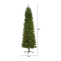 Nearly Natural 7 1/2 Foot Pre-Lit Pine Christmas Tree