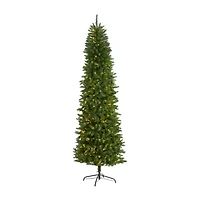 Nearly Natural 7 1/2 Foot Pre-Lit Pine Christmas Tree