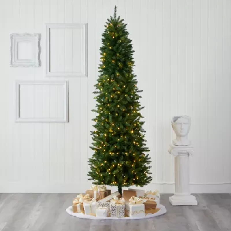 Nearly Natural 7 1/2 Foot Pre-Lit Pine Christmas Tree