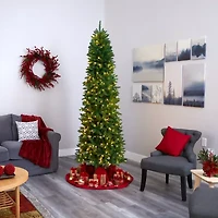Nearly Natural 7 1/2 Foot Pre-Lit Pine Christmas Tree