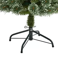 Nearly Natural Foot Flocked Pine Pre-Lit Christmas Tree