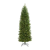 Nearly Natural 7 Foot Pre-Lit Pine Christmas Tree
