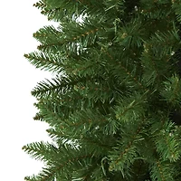 Nearly Natural 7 Foot Pre-Lit Pine Christmas Tree