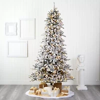 Nearly Natural 9 Foot Flocked Fir Christmas Tree