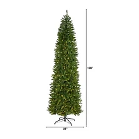 Nearly Natural 9 Foot Pre-Lit Pine Christmas Tree