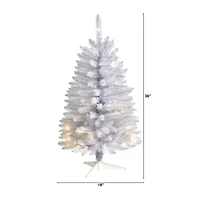 Nearly Natural Foot Pre-Lit Fir Christmas Tree