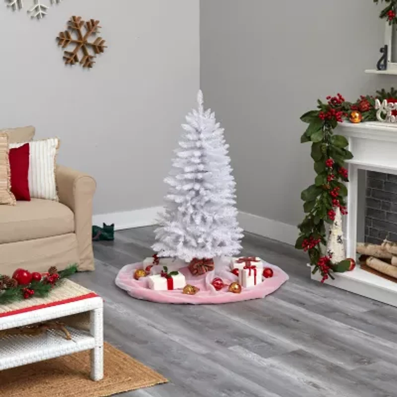 Nearly Natural 4 Foot Pre-Lit Fir Christmas Tree