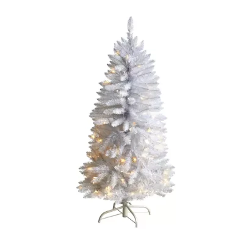 Nearly Natural 4 Foot Pre-Lit Fir Christmas Tree