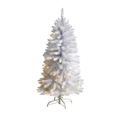 Nearly Natural 4 Foot Pre-Lit Fir Christmas Tree