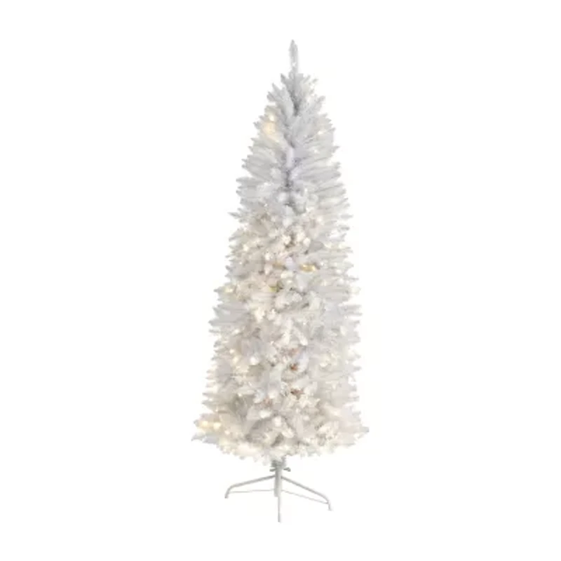 Nearly Natural 6 Foot Pre-Lit Fir Christmas Tree