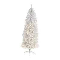 Nearly Natural 6 Foot Pre-Lit Fir Christmas Tree