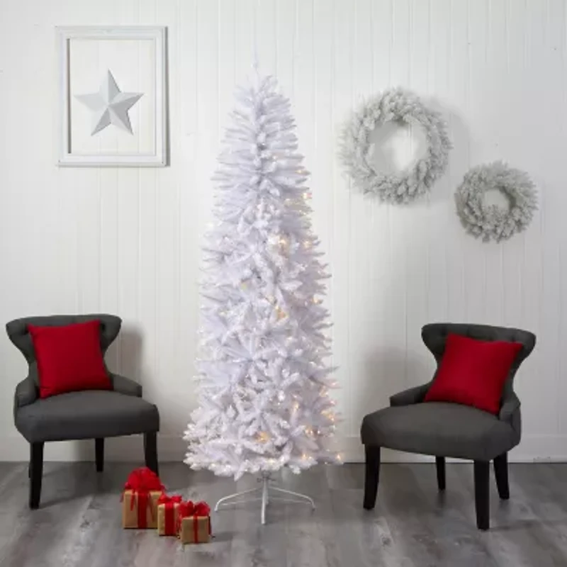Nearly Natural Foot Pre-Lit Fir Christmas Tree