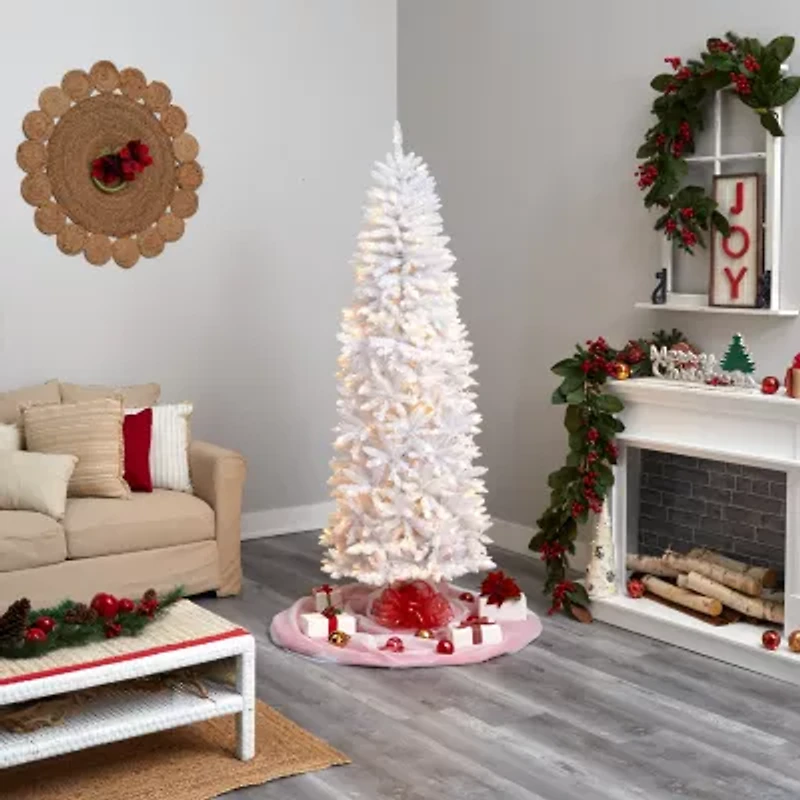 Nearly Natural Foot Pre-Lit Fir Christmas Tree