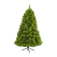 Nearly Natural 6 Foot Pre-Lit Pine Christmas Tree