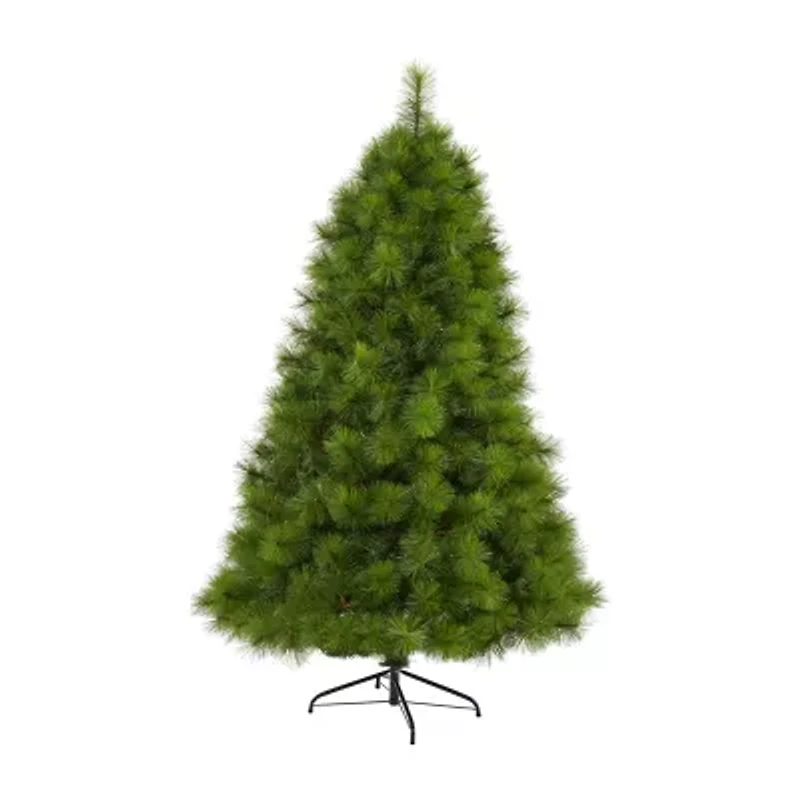Nearly Natural 6 1/2 Foot Pre-Lit Pine Christmas Tree