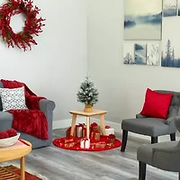 Nearly Natural 2 Foot Flocked Pine Christmas Tree