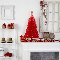 Nearly Natural 3 Foot Pre-Lit Pine Christmas Tree