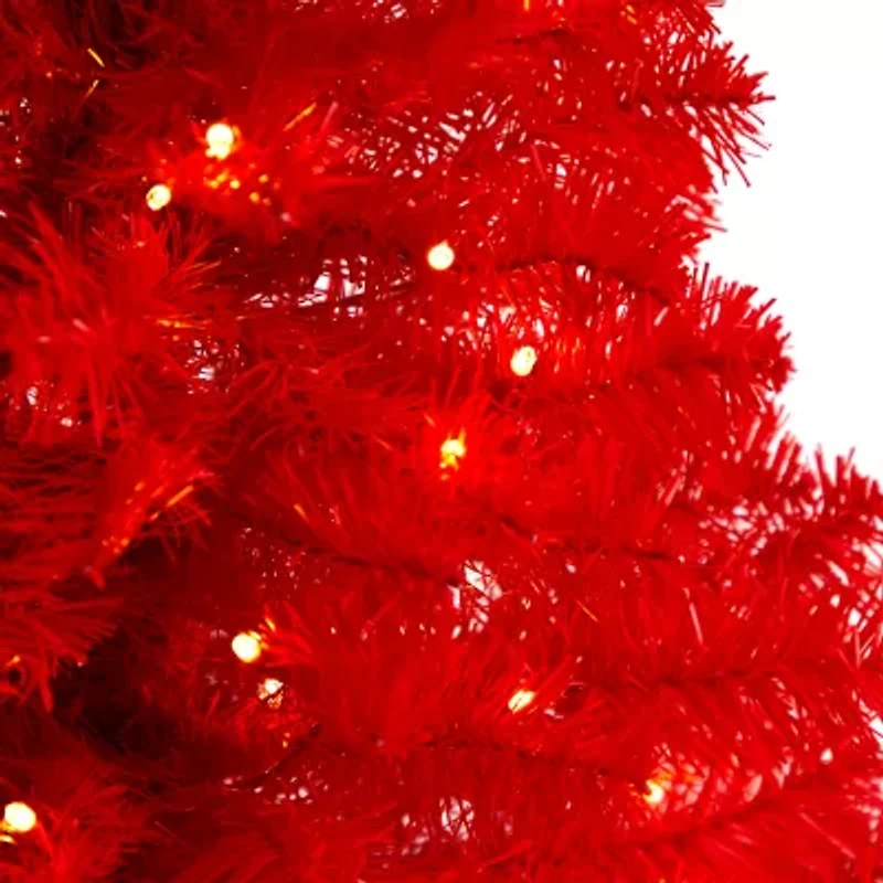 Nearly Natural 3 Foot Pre-Lit Pine Christmas Tree