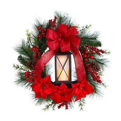 Nearly Natural Pre-Lit Wreath