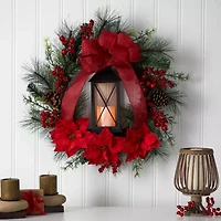 Nearly Natural Pre-Lit Wreath