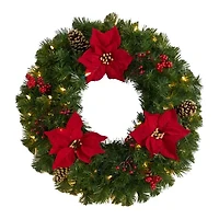 Nearly Natural Pre-Lit Wreath