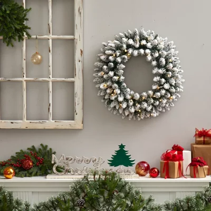 Nearly Natural Pre-Lit Wreath
