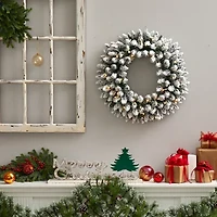 Nearly Natural Pre-Lit Wreath