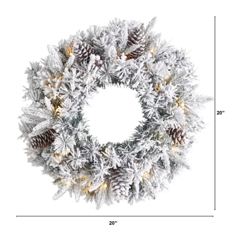 Nearly Natural Pre-Lit Wreath