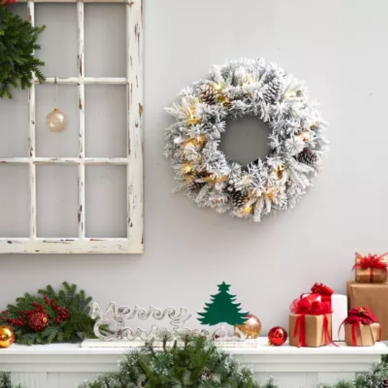 Nearly Natural Pre-Lit Wreath