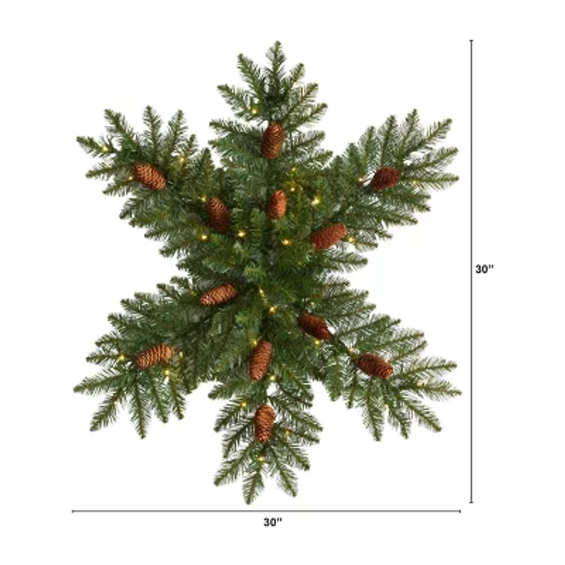 Nearly Natural Pre-Lit Wreath