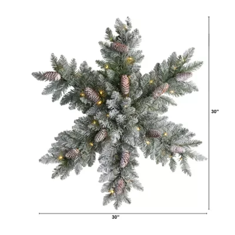 Nearly Natural Pre-Lit Wreath