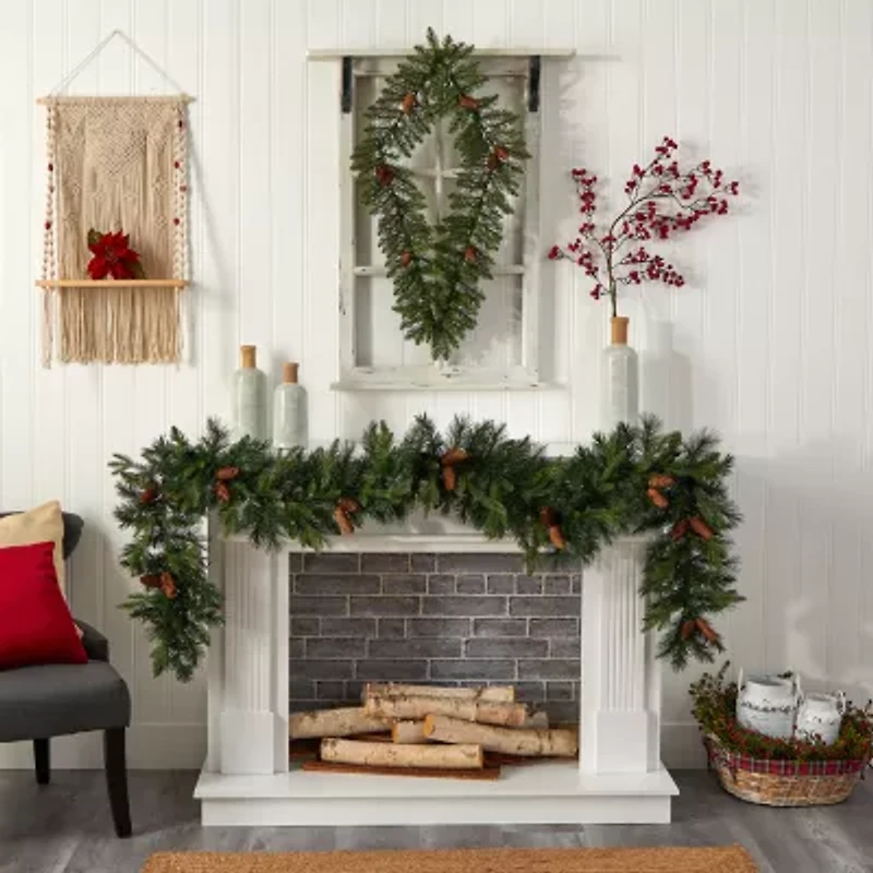 Nearly Natural Pre-Lit Wreath