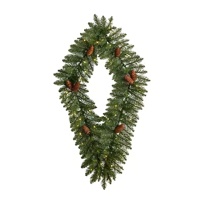 Nearly Natural Pre-Lit Wreath