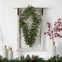 Nearly Natural Pre-Lit Wreath