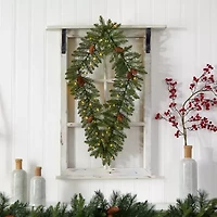 Nearly Natural Pre-Lit Wreath