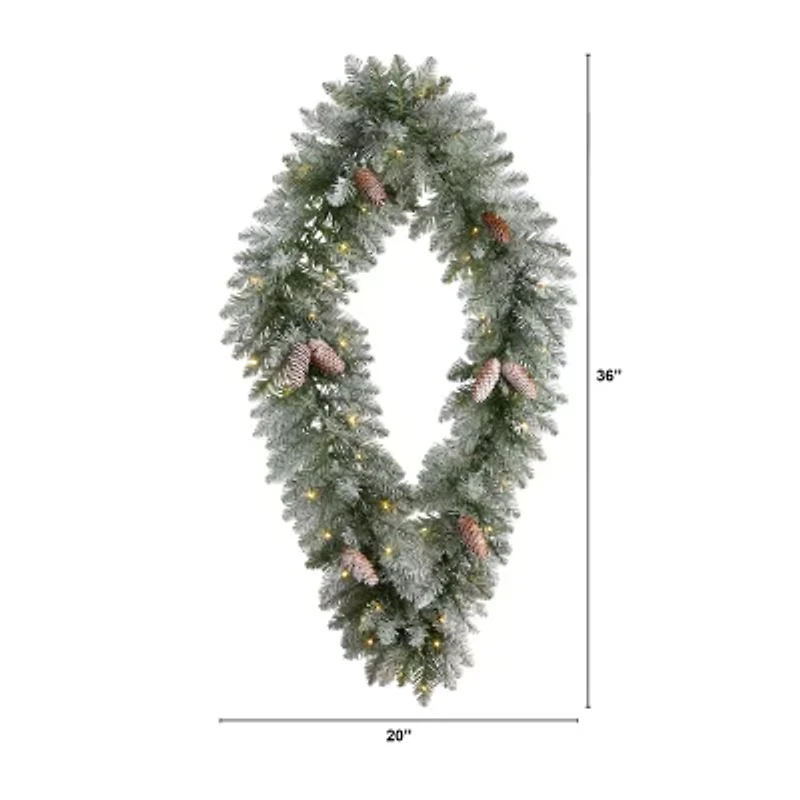 Nearly Natural Pre-Lit Wreath