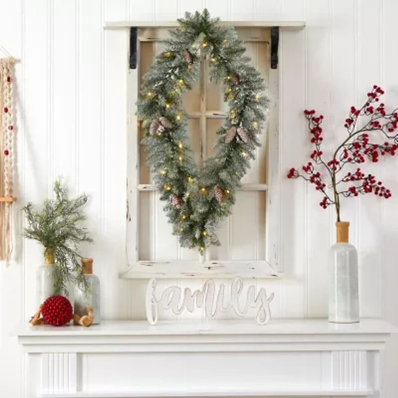 Nearly Natural Pre-Lit Wreath