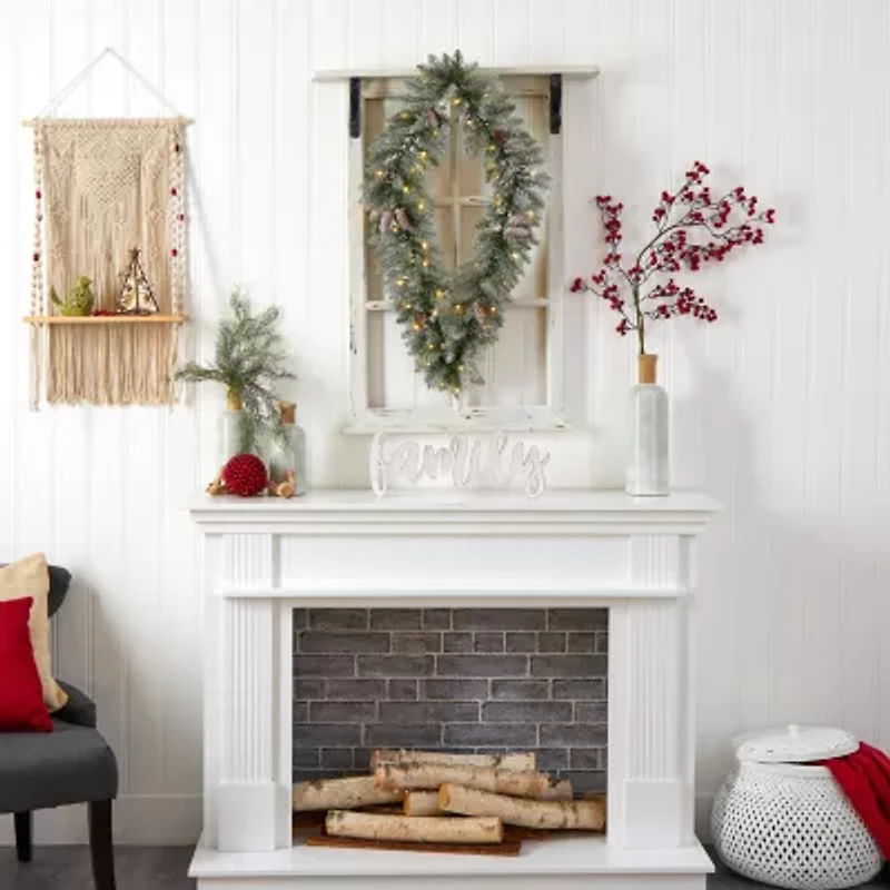 Nearly Natural Pre-Lit Wreath