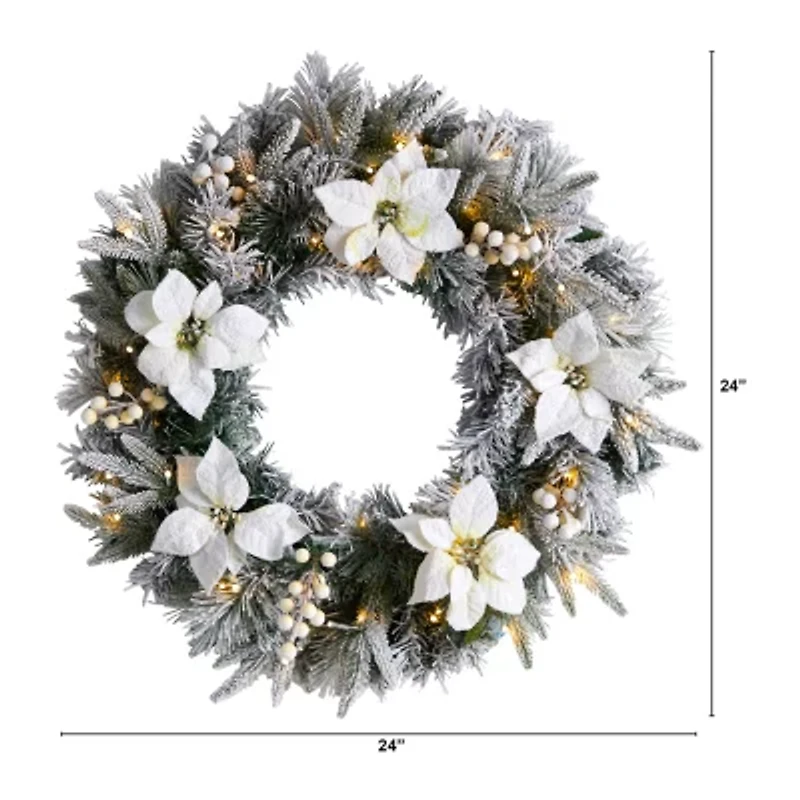 Nearly Natural Pre-Lit Wreath