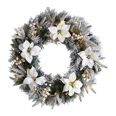 Nearly Natural Pre-Lit Wreath